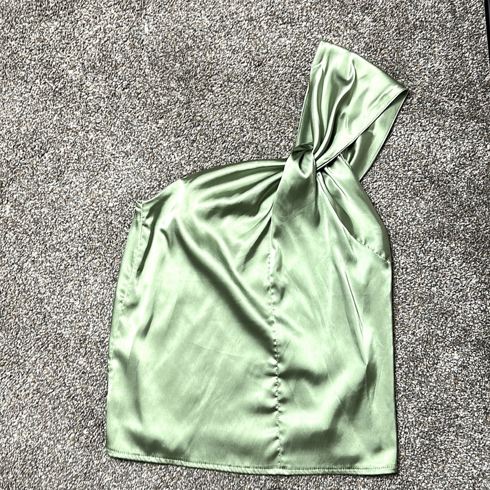 Shein off shoulder silk top